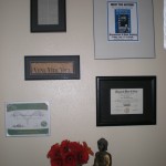 certificate on the wall